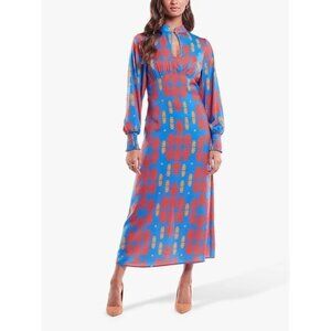 Never Fully Dressed  Taylor Heart Print Midi Dress High Neck Women’s Size US 10